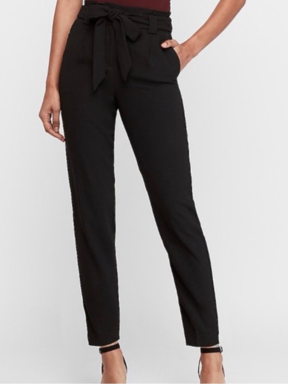 Express High Rise Belted Trouser